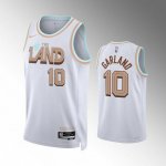 Maillot de Basket #10 Garland Cavaliers 22-23 city Blanc Imprimé